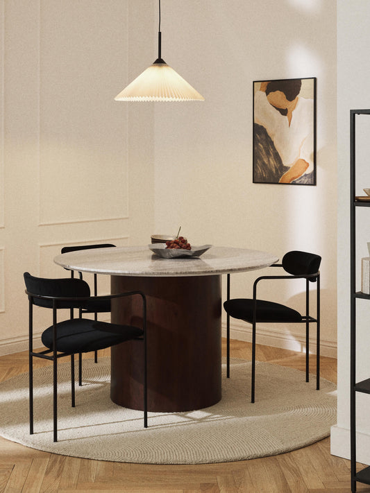 Abby Round Marble Dining Table, Measuring Ø 120 cm