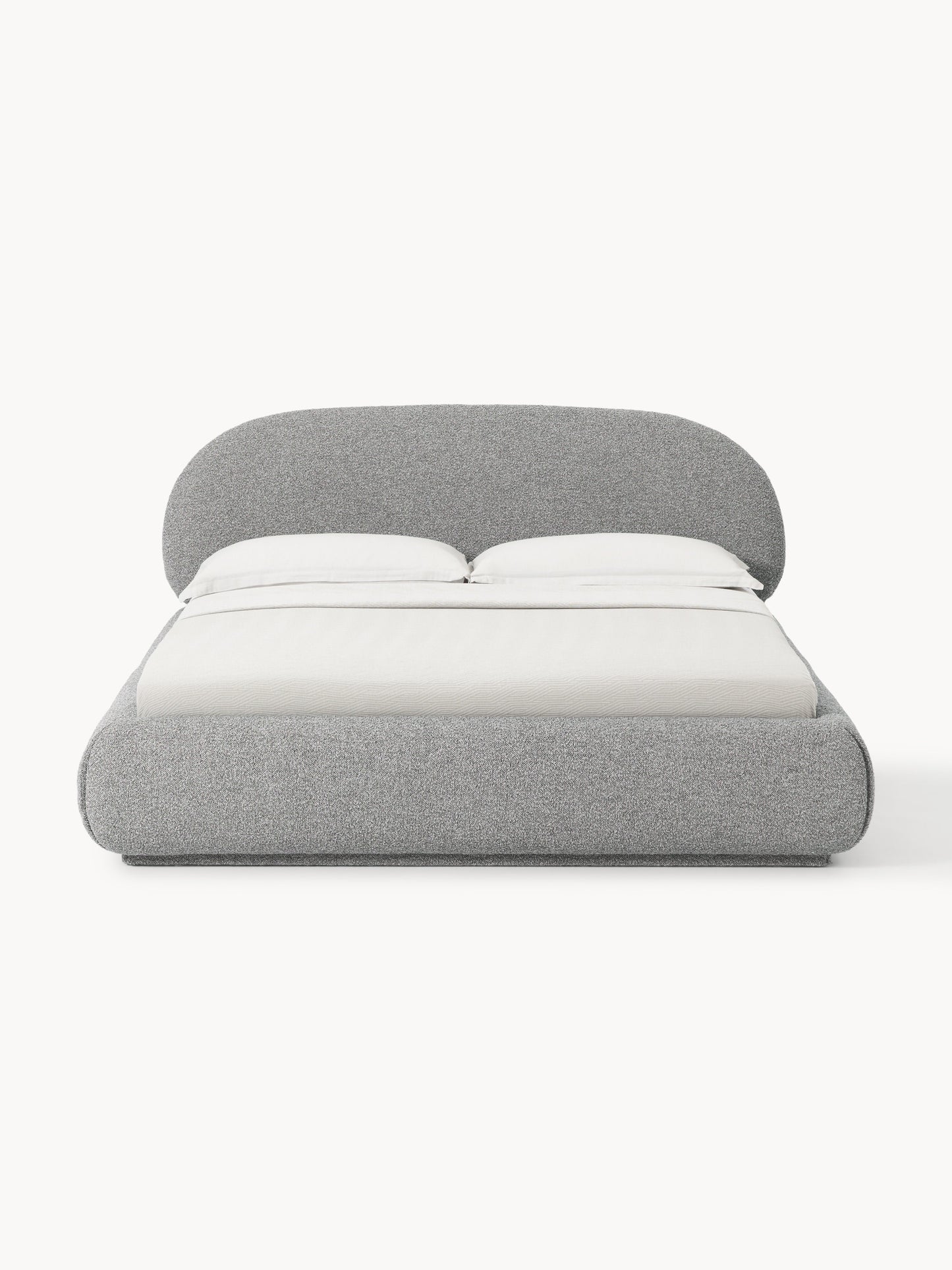Alba Bed in Bouclé, Upholstered