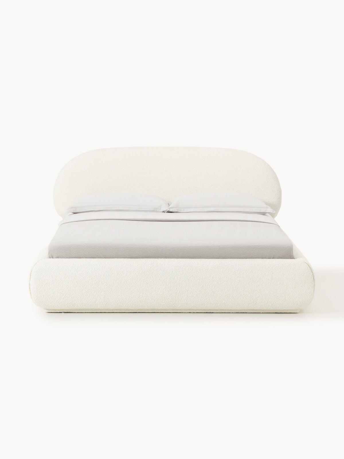 Alba Bed in Bouclé, Upholstered