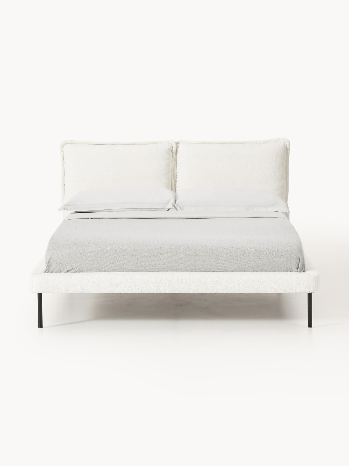 Amelia Bed in Teddy Bouclé, Upholstered