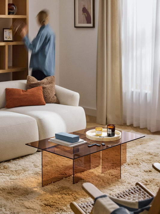 Anouk Coffee Table, Glass (W 102 cm)