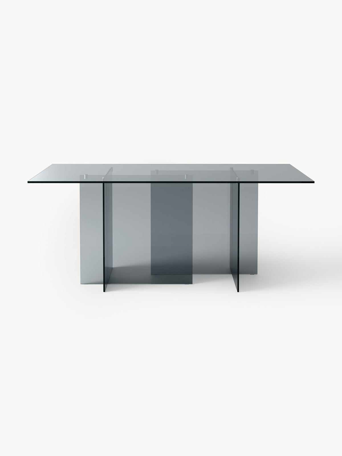 Anouk Dining Table in Glass, Measuring 180 x 90 cm