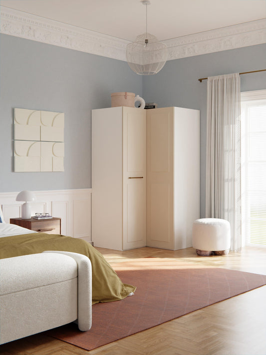 Charlotte Modular Corner Wardrobe, Measuring 115 cm Wide
