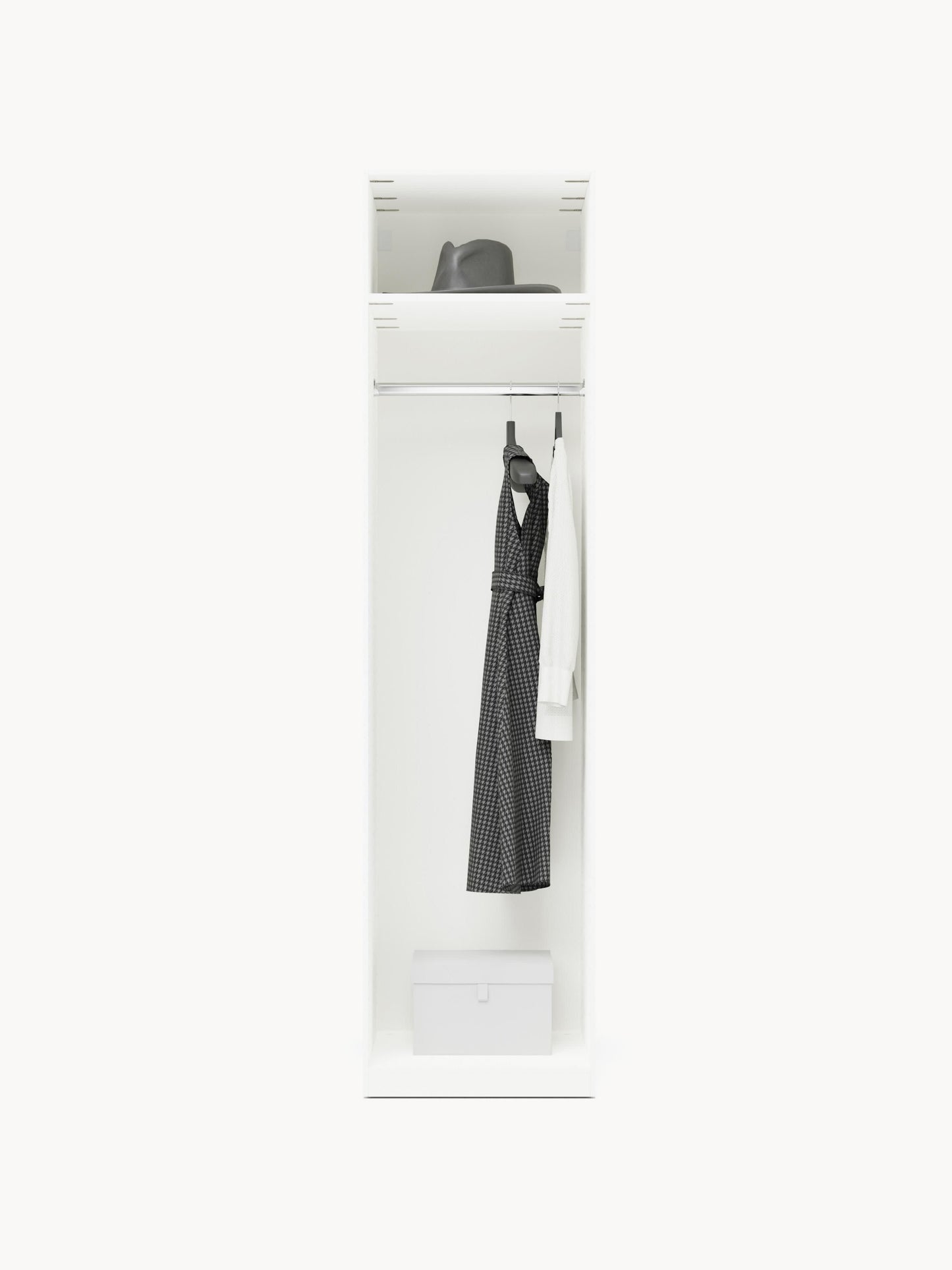 Charlotte Modular Hinged-Door Wardrobe in Various Sizes, 50 cm Wide