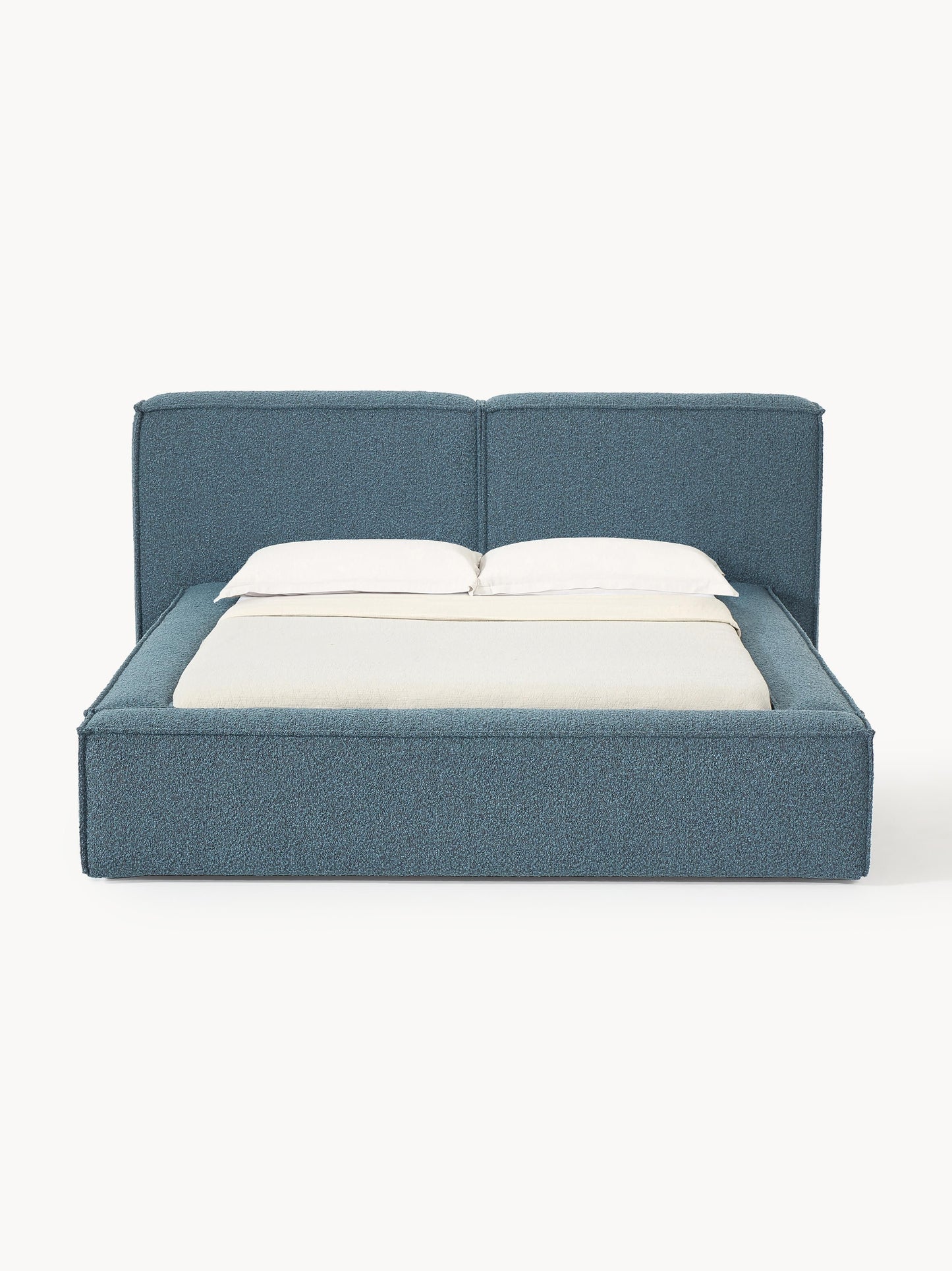 Lennon Bed in Bouclé, Upholstered