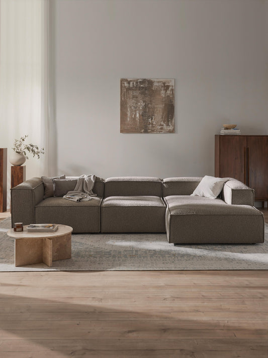 Lennon Bouclé Modular Corner Sofa (4-Seater)