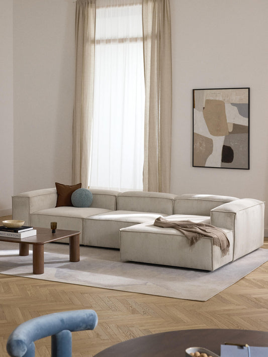 Lennon Modular Corduroy Corner Sofa (4-Seater)