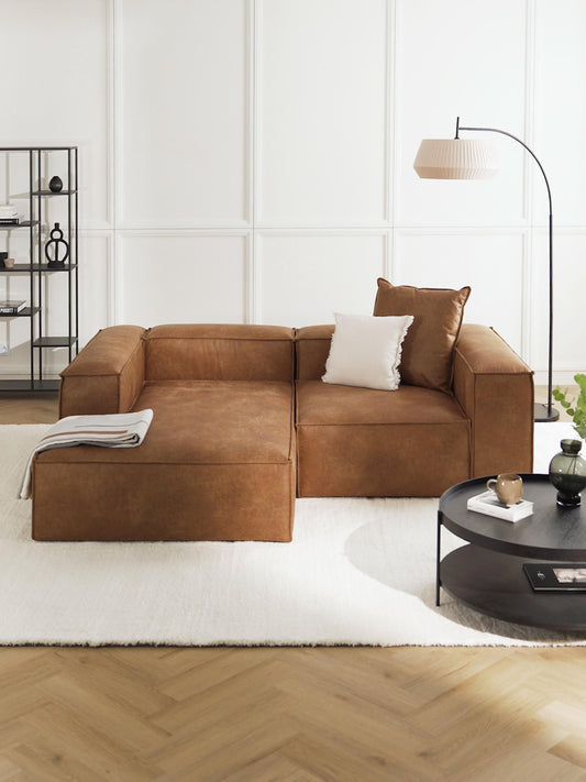 Lennon Modular Leather Corner Sofa (2-Seater)