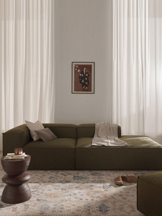 Lennon Modular Ottoman, Bouclé