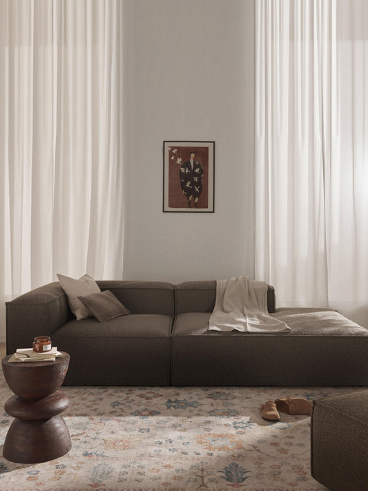 Lennon Modular Ottoman, Bouclé