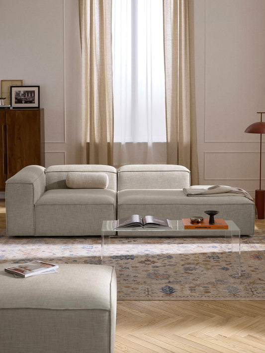 Lennon Modular Ottoman, Linen Blend
