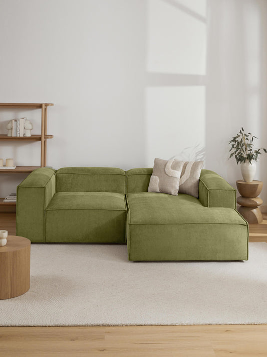 Lennon Ottoman Corner Piece in Corduroy