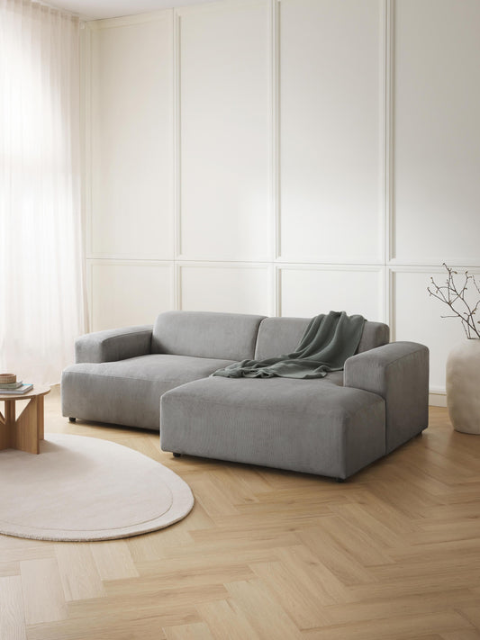 Melva Corner Sofa in Corduroy (3-Seater)