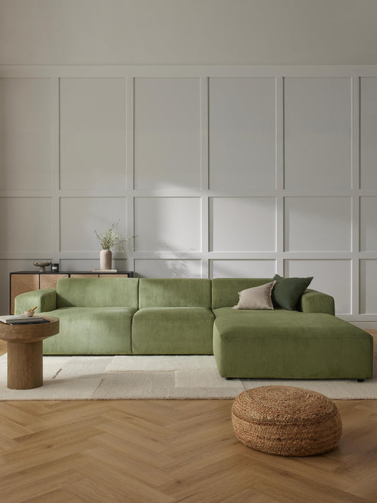 Melva Corner Sofa in Corduroy (4-Seater)