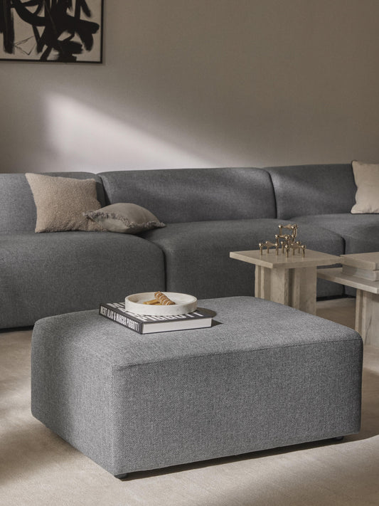 Melva Upholstered Stool, Dimensions W 99 x D 72 cm