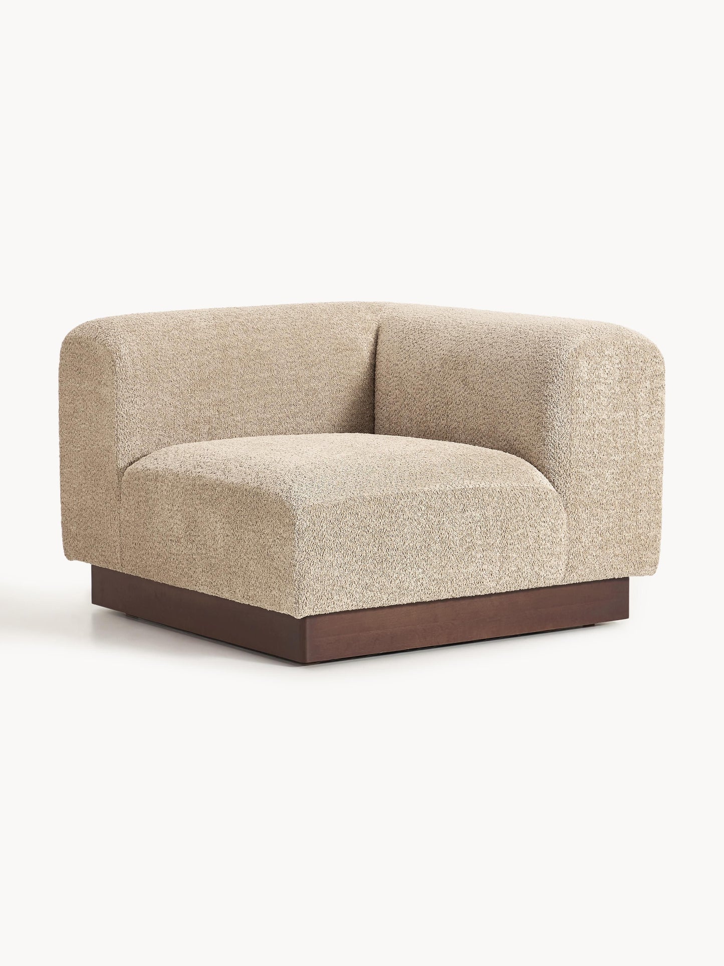 Natalie Corner Piece in Teddy Bouclé
