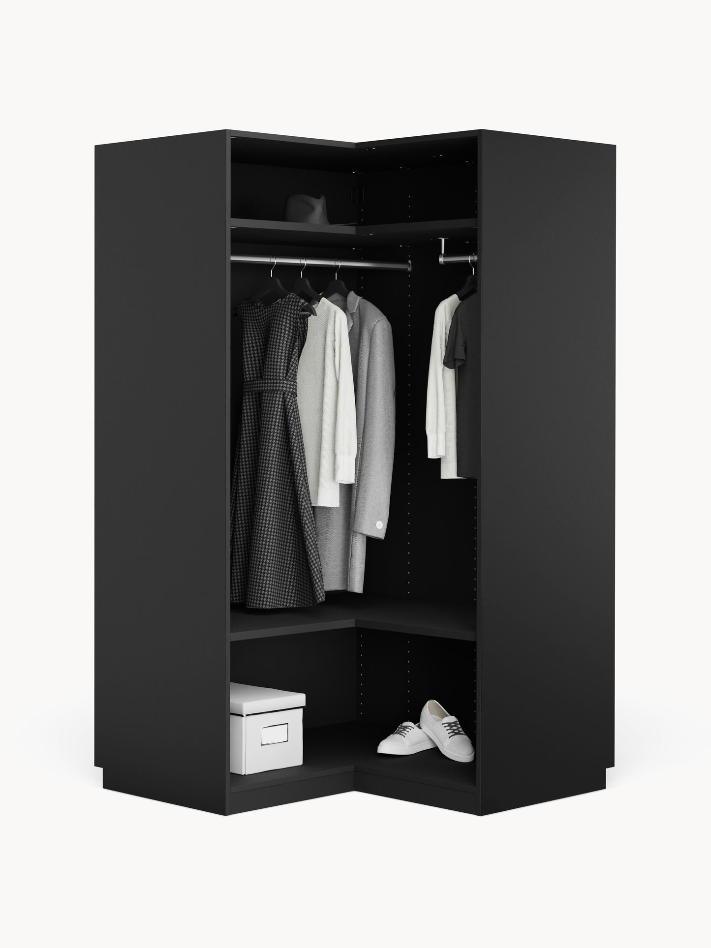 Simone Modular Corner Wardrobe, Measuring 115 cm Wide