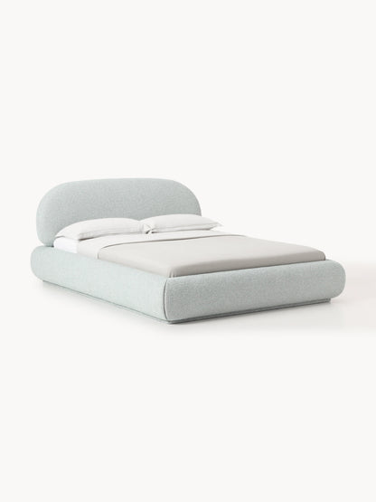 Alba Bed in Bouclé, Upholstered