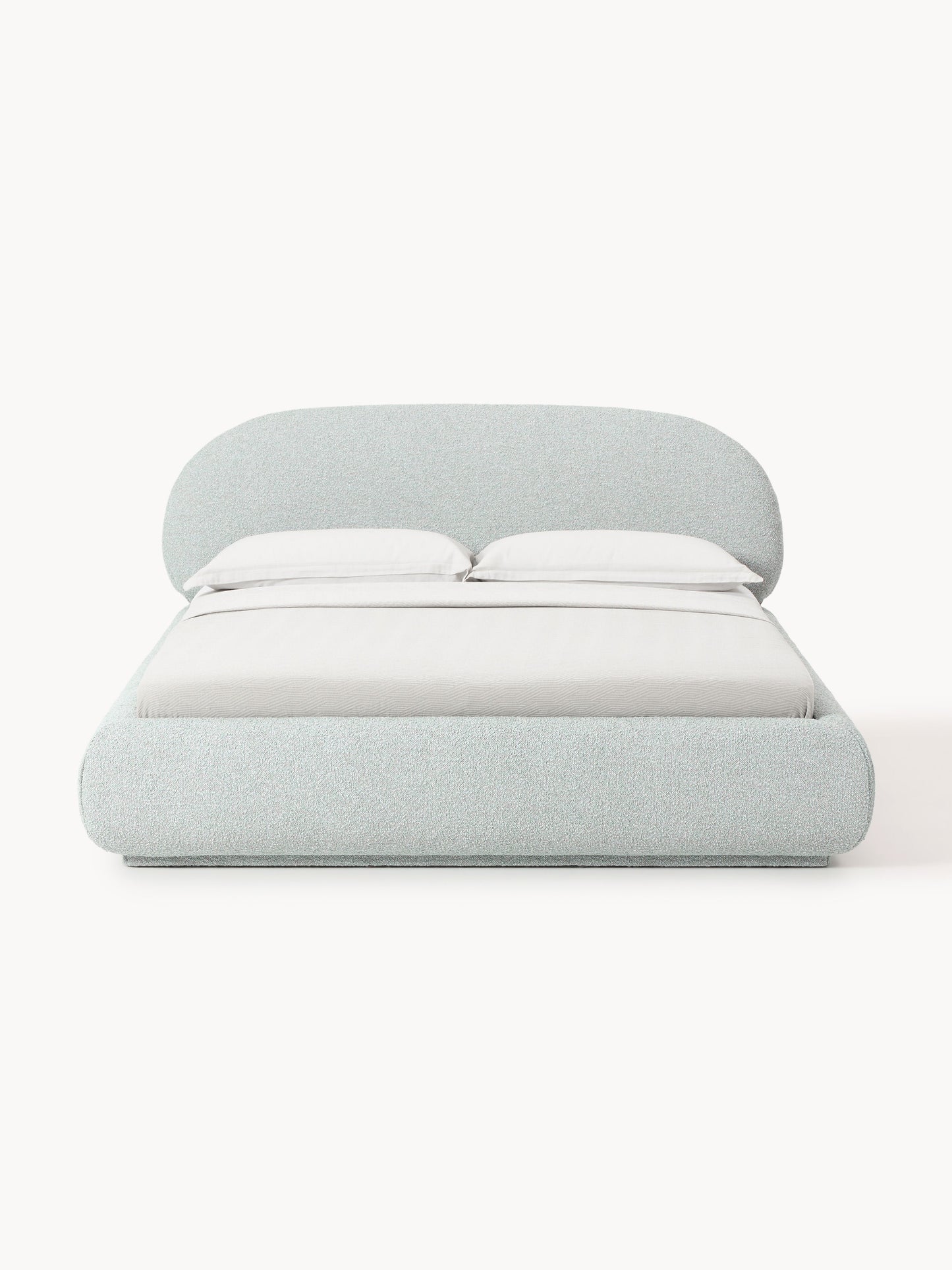 Alba Bed in Bouclé, Upholstered