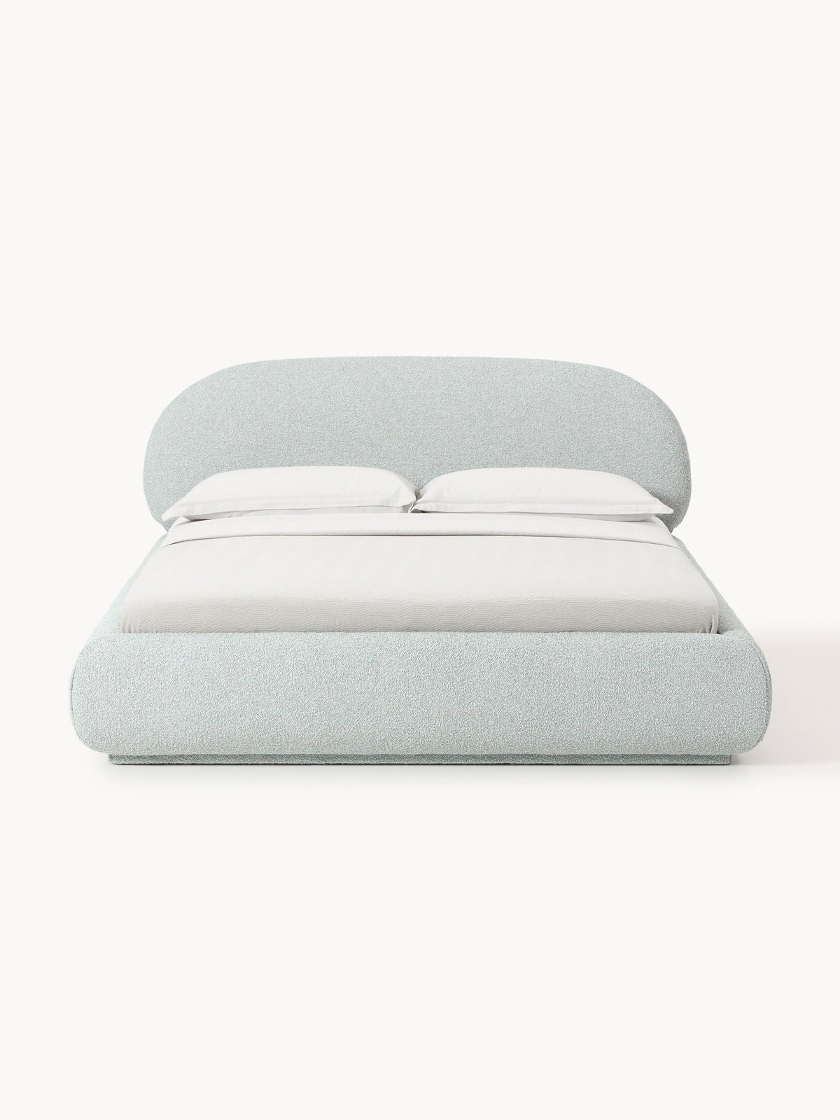 Alba Bed in Bouclé, Upholstered