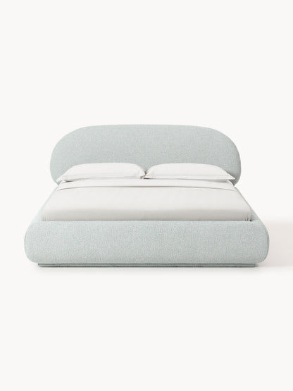 Alba Bed in Bouclé, Upholstered