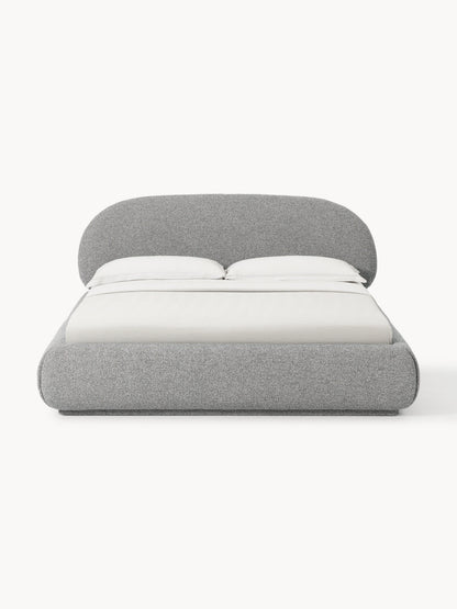 Alba Bed in Bouclé, Upholstered
