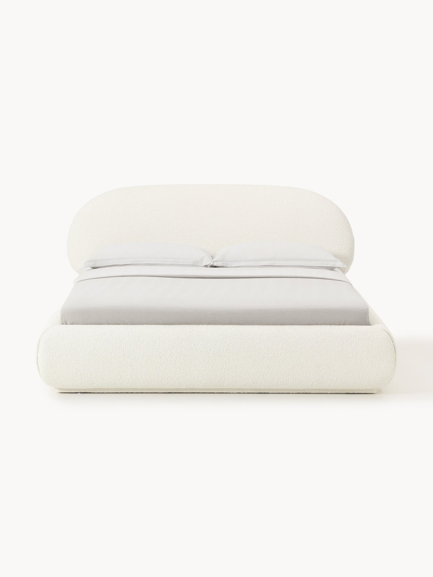 Alba Bed in Bouclé, Upholstered