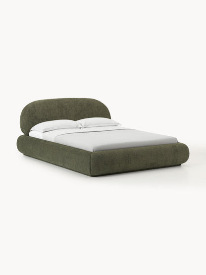 Alba Bed in Teddy Bouclé, Upholstered