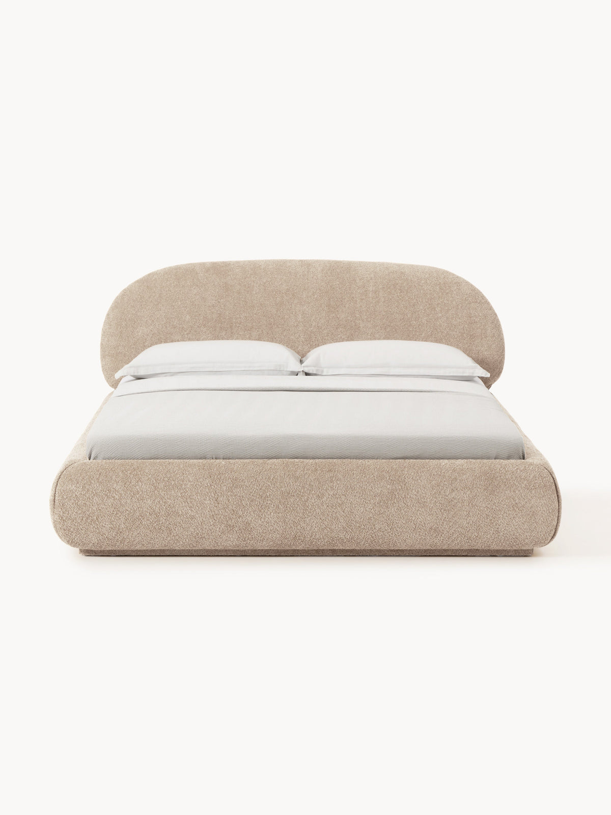 Alba Bed in Teddy Bouclé, Upholstered