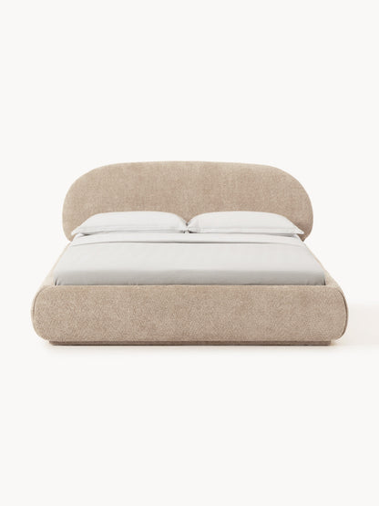 Alba Bed in Teddy Bouclé, Upholstered