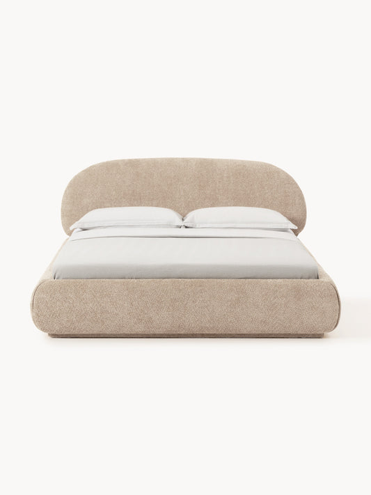 Alba Bed in Teddy Bouclé, Upholstered
