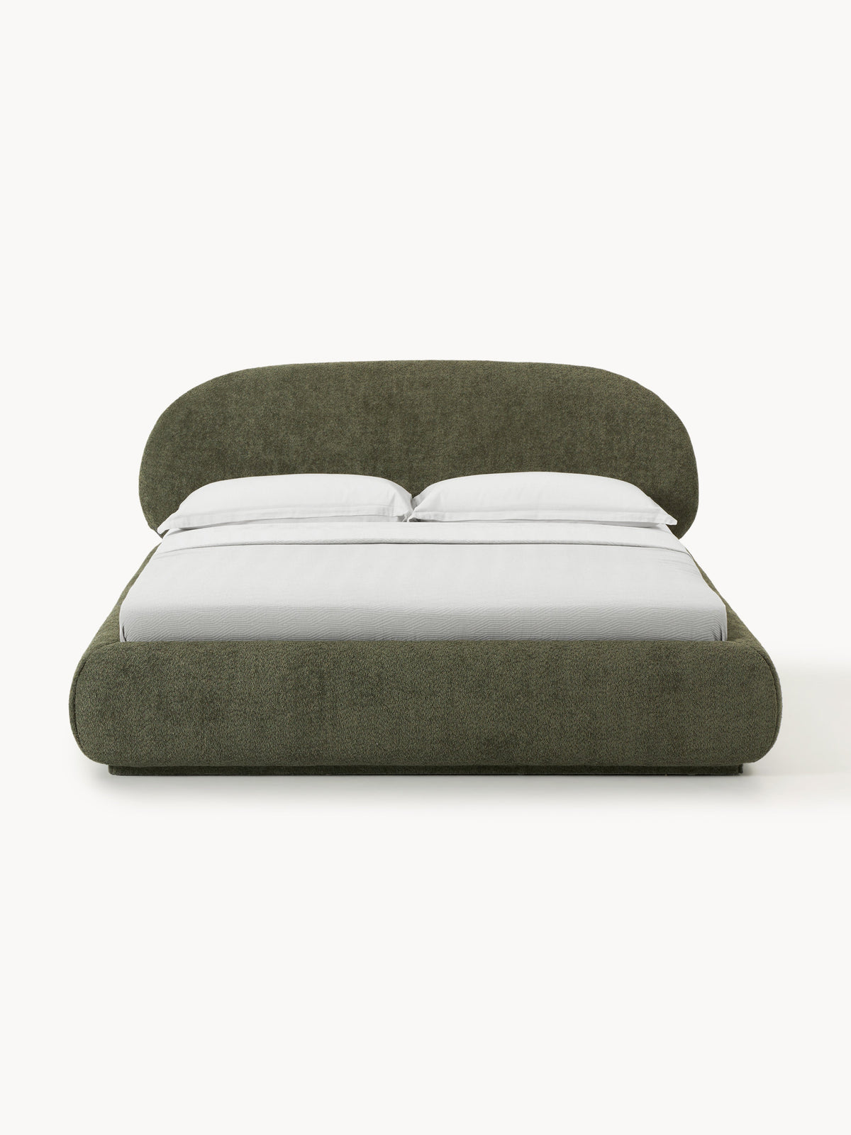 Alba Bed in Teddy Bouclé, Upholstered