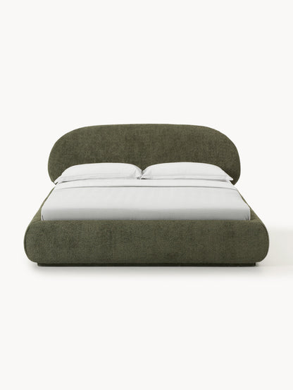 Alba Bed in Teddy Bouclé, Upholstered