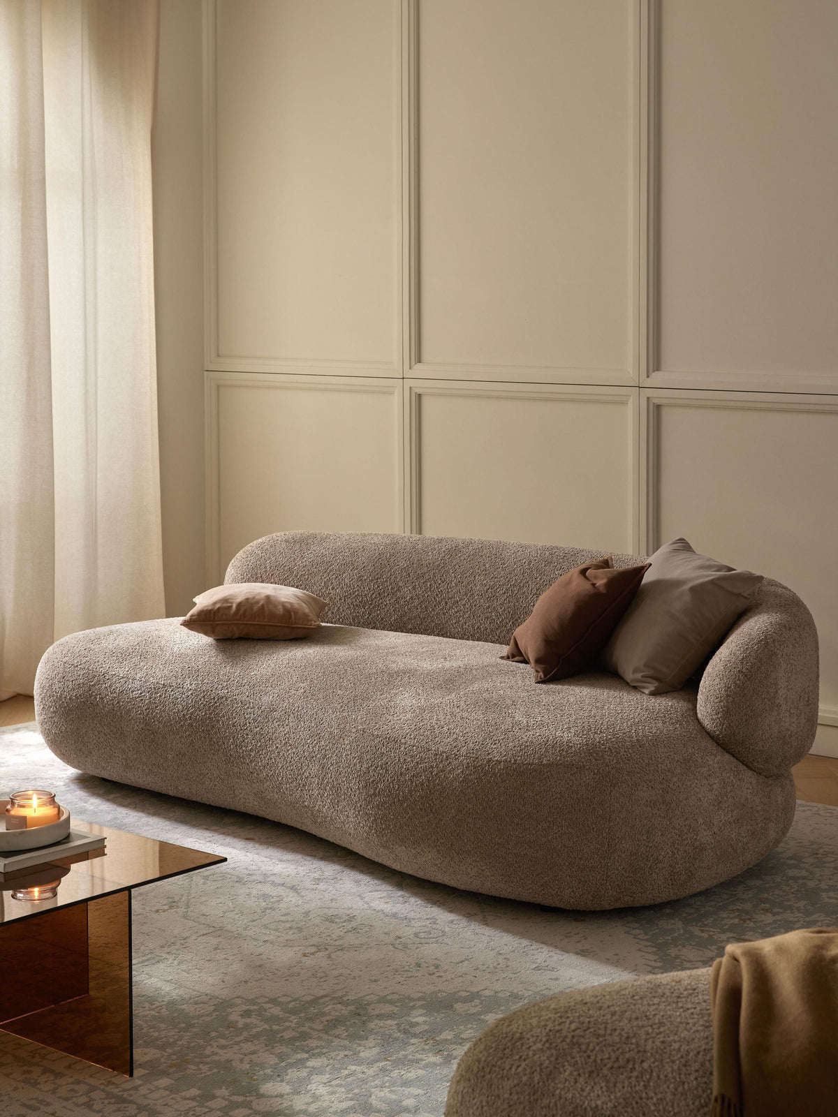 Alba Teddy Bouclé Sofa (3-Seater)
