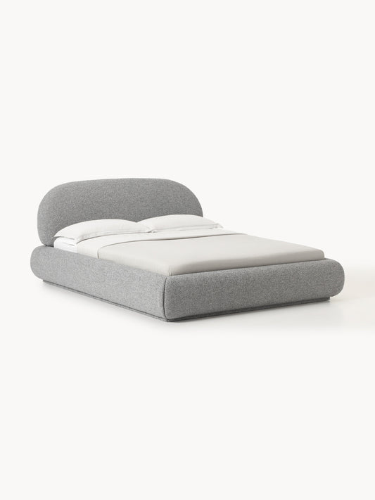 Alba Upholstered Bed in Bouclé with Storage