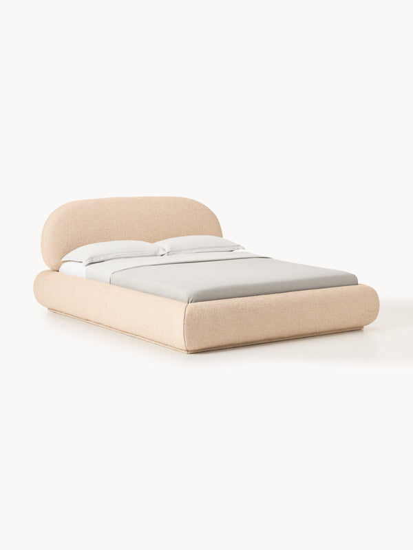 Alba Upholstered Bed in Bouclé with Storage