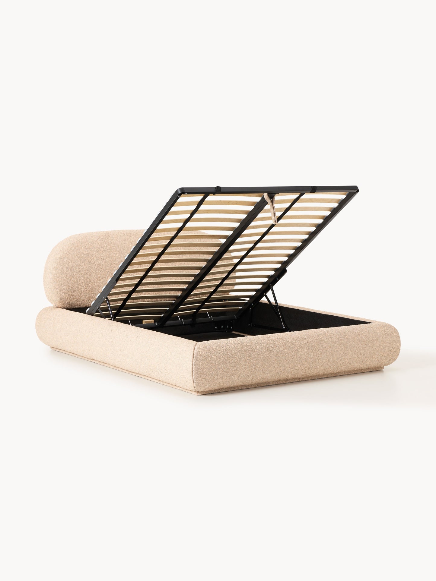 Alba Upholstered Bed in Bouclé with Storage