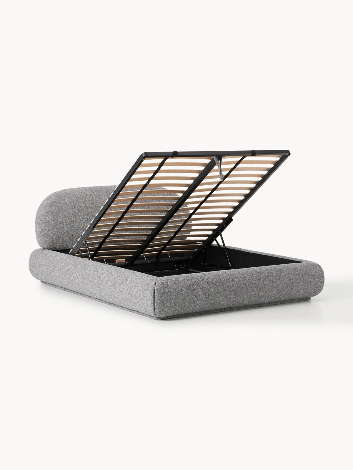 Alba Upholstered Bed in Bouclé with Storage