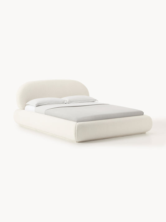 Alba Upholstered Bed in Teddy with Storage