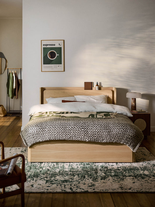 Allow Wooden Bedstead with Drawers