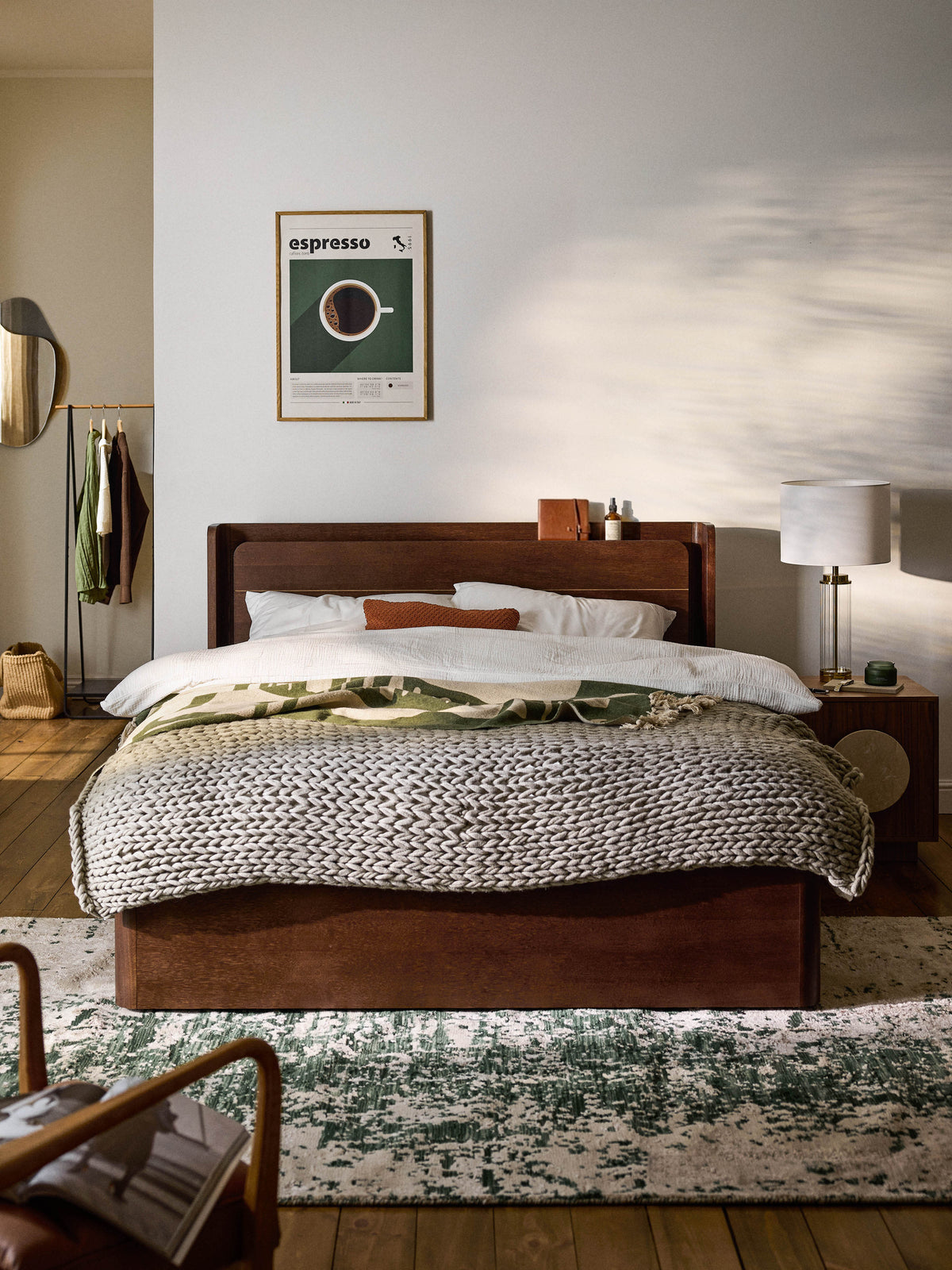 Allow Wooden Bedstead with Drawers