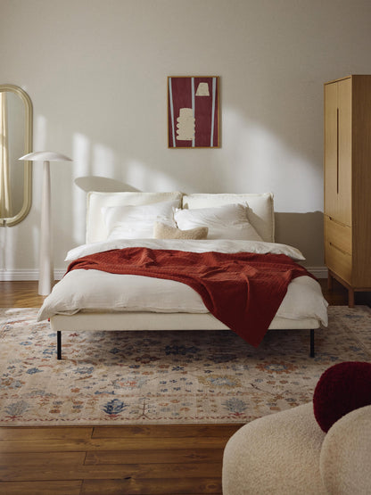 Amelia Bed in Teddy Bouclé, Upholstered