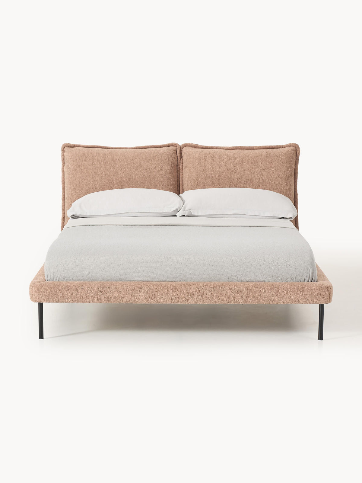 Amelia Bed in Teddy Bouclé, Upholstered
