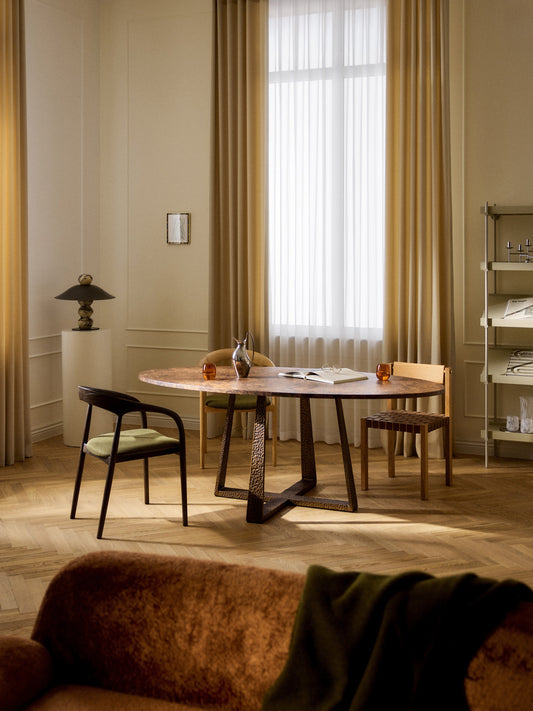 Amella Oval-Shaped Dining Table, in Various Sizes