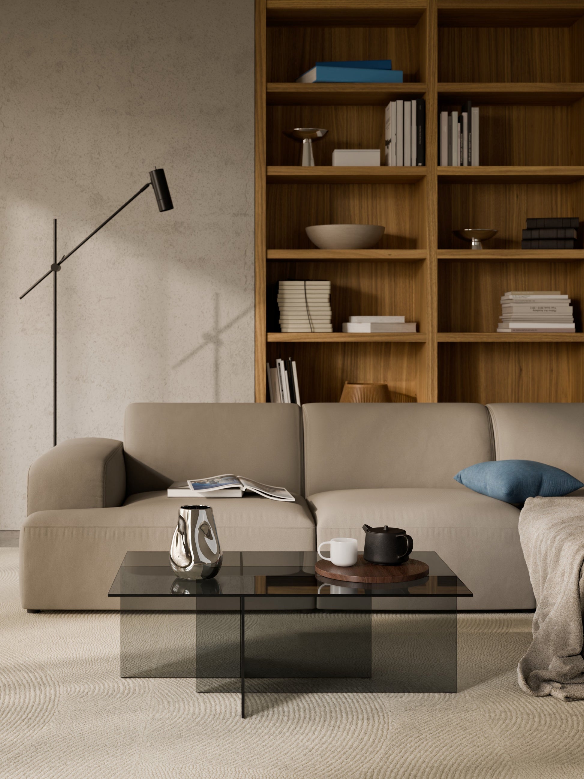 Anouk Coffee Table, Glass (W 102 cm)