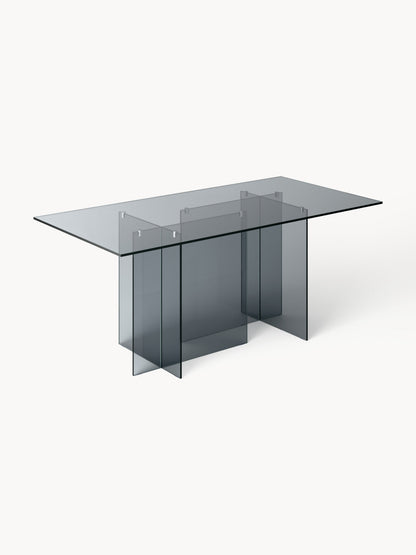 Anouk Dining Table in Glass, Measuring 180 x 90 cm