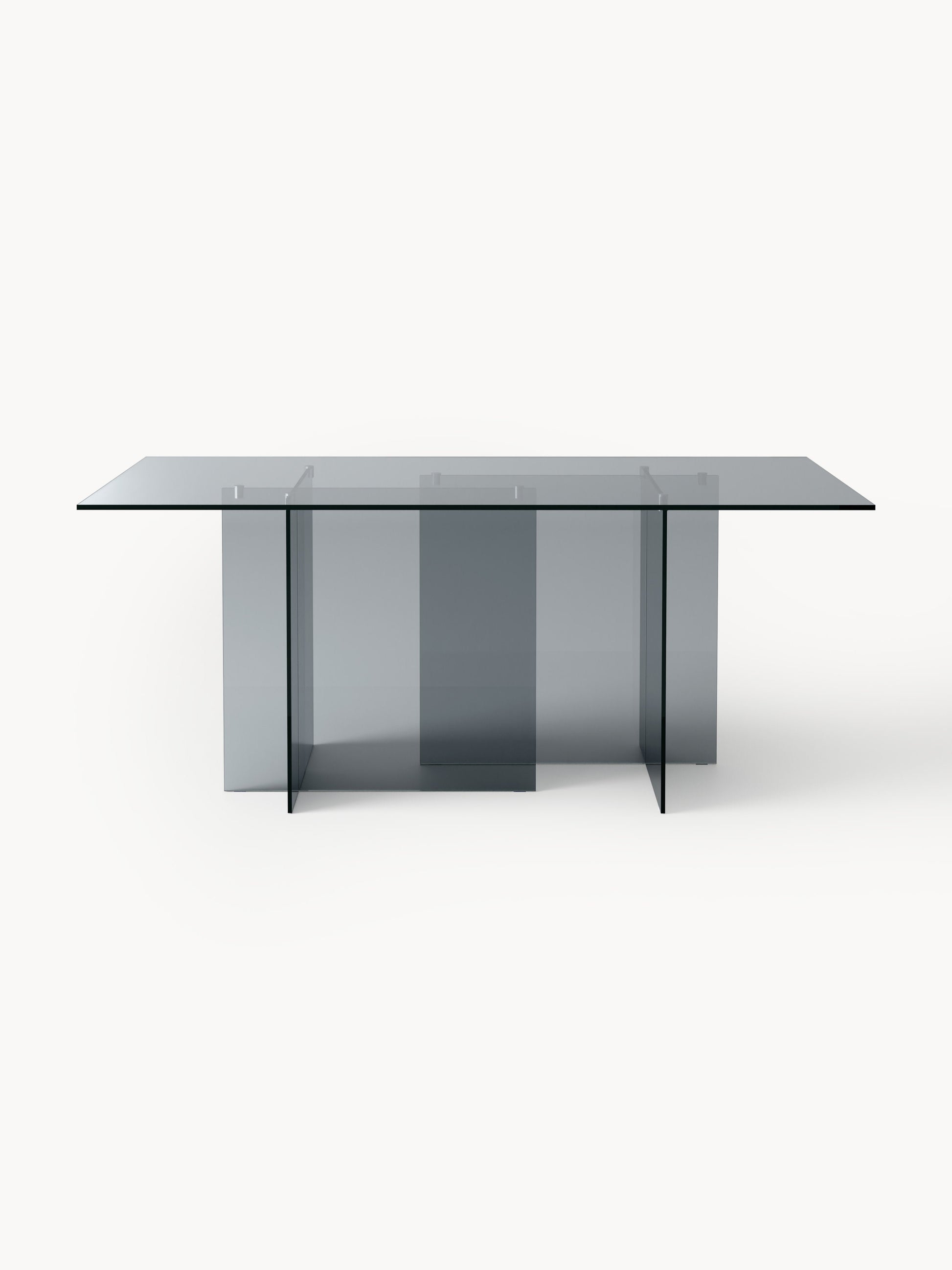 Anouk Dining Table in Glass, Measuring 180 x 90 cm