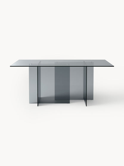 Anouk Dining Table in Glass, Measuring 180 x 90 cm