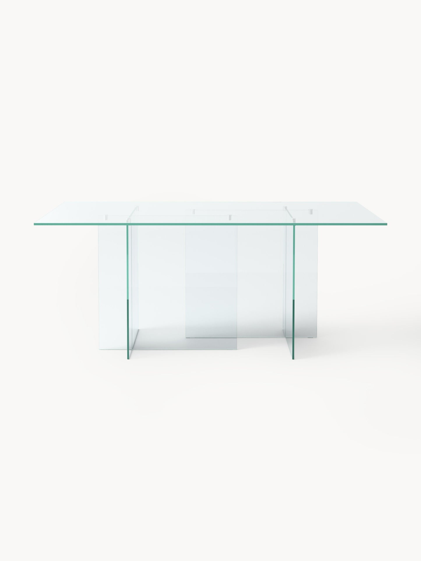 Anouk Dining Table in Glass, Measuring 180 x 90 cm