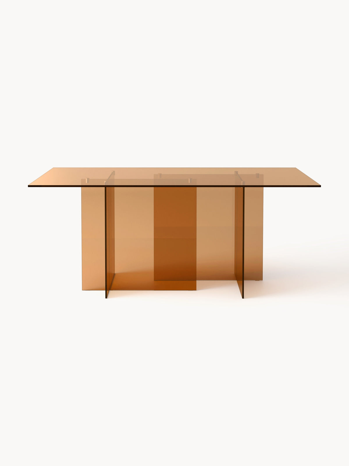 Anouk Dining Table in Glass, Measuring 180 x 90 cm